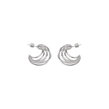 Double Color Hollow Hoop Earrings | 24K Gold Plated Brass | Pearl Accent | Luxury Minimalist Earrings