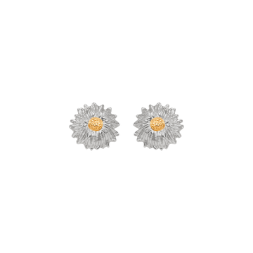 Floral Poetry Earrings | Dual-Tone 24K Gold & Silver | Van Gogh-Inspired Daisies & Sunflowers