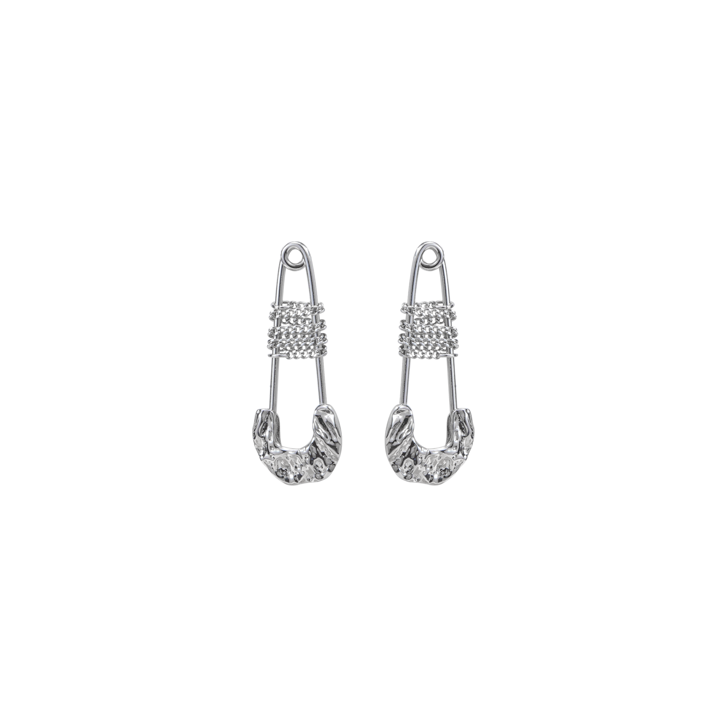 CHRISTINE DOZM Silver Sailboat Chain Earrings | 24K Gold-Plated Brass | Niche Collection | Sculptural Statement Piece