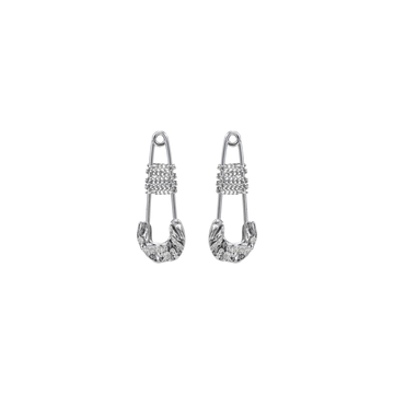 CHRISTINE DOZM Silver Sailboat Chain Earrings | 24K Gold-Plated Brass | Niche Collection | Sculptural Statement Piece