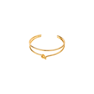 Eternal Knot Bangle | 24K Gold/Silver Plated Brass | Timeless Cultural Symbol Bracelet