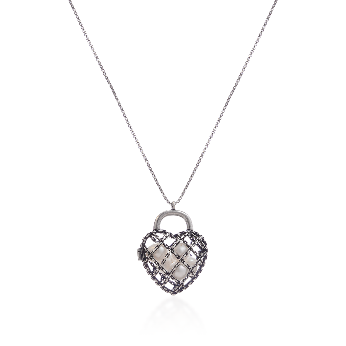 Hollow Love Pearl Necklace | DOZM Jewelry – Adjustable 64cm 24K Gold Plated with Pearl Pendant