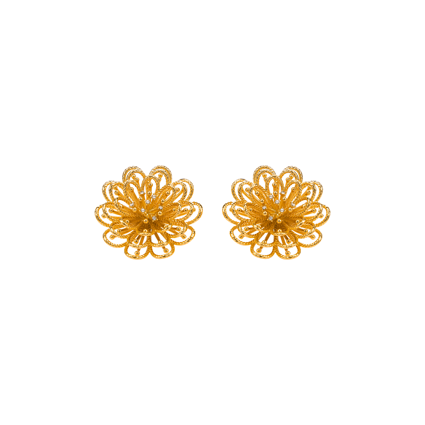 Moonlight-Inspired Floral Earrings | 24K Gold/Silver Plated Brass | Elegant Drop Design | Lightweight Statement Jewelry