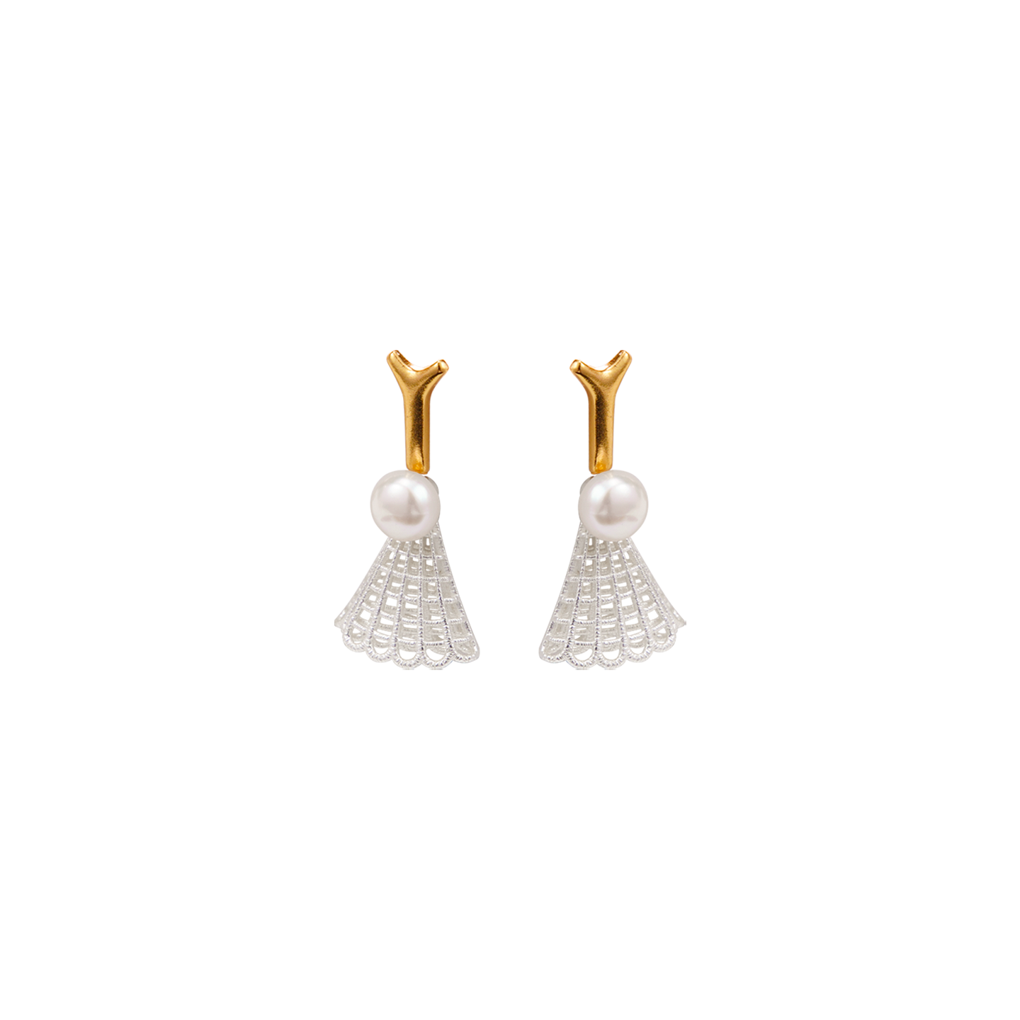 Lace Texture Earrings | 24K Gold Plated Brass | Delicate Filigree Elegance