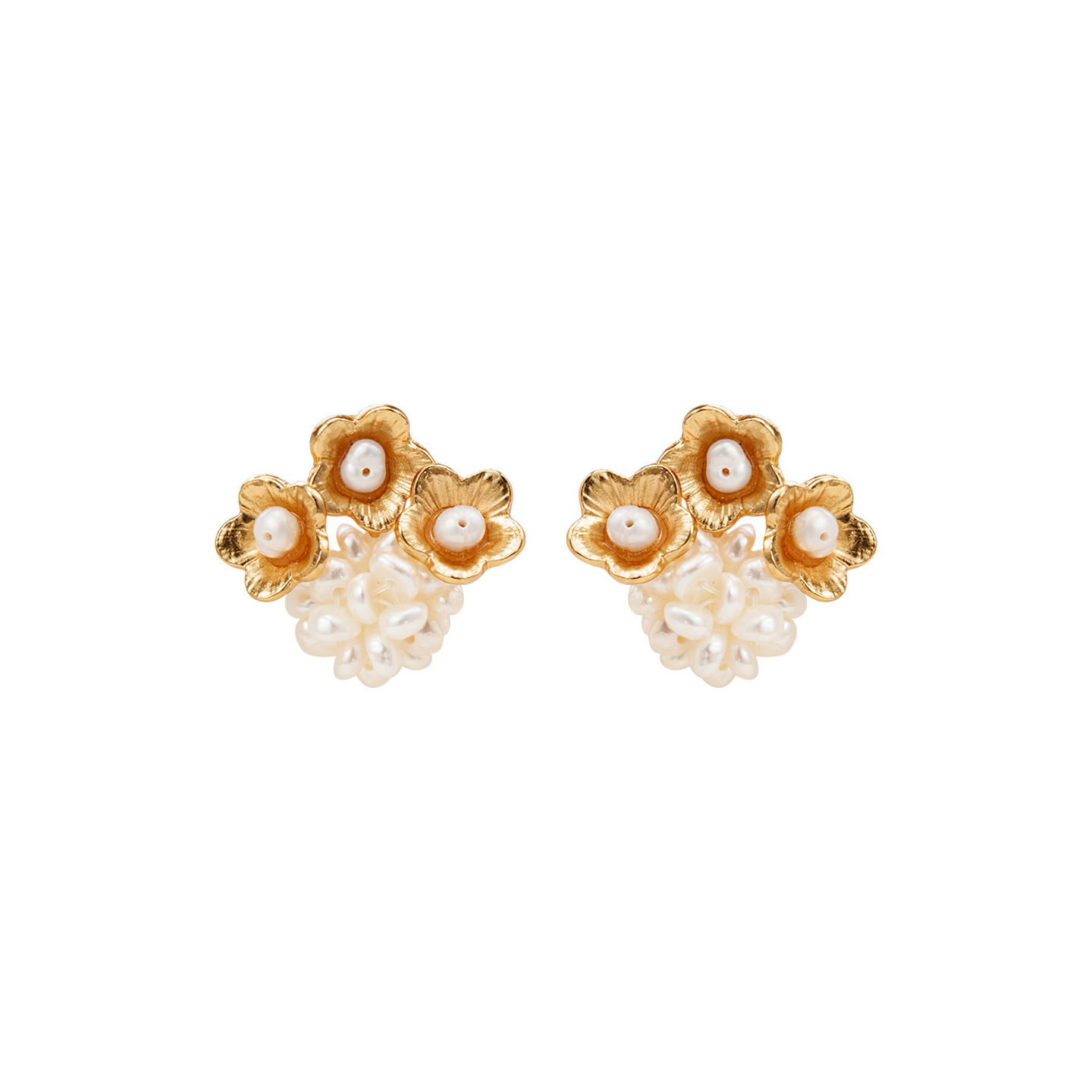 Camellia Pearl Drop Earrings | 24K Gold/Silver Plated | Floral Poetry Jewelry | Niche Collection