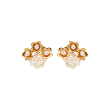 Camellia Pearl Drop Earrings | 24K Gold/Silver Plated | Floral Poetry Jewelry | Niche Collection