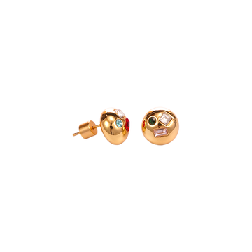 Liquid Metal Droplet Earrings | Dual-Tone 24K Gold & Silver | Textured Statement Drops | Niche Collection