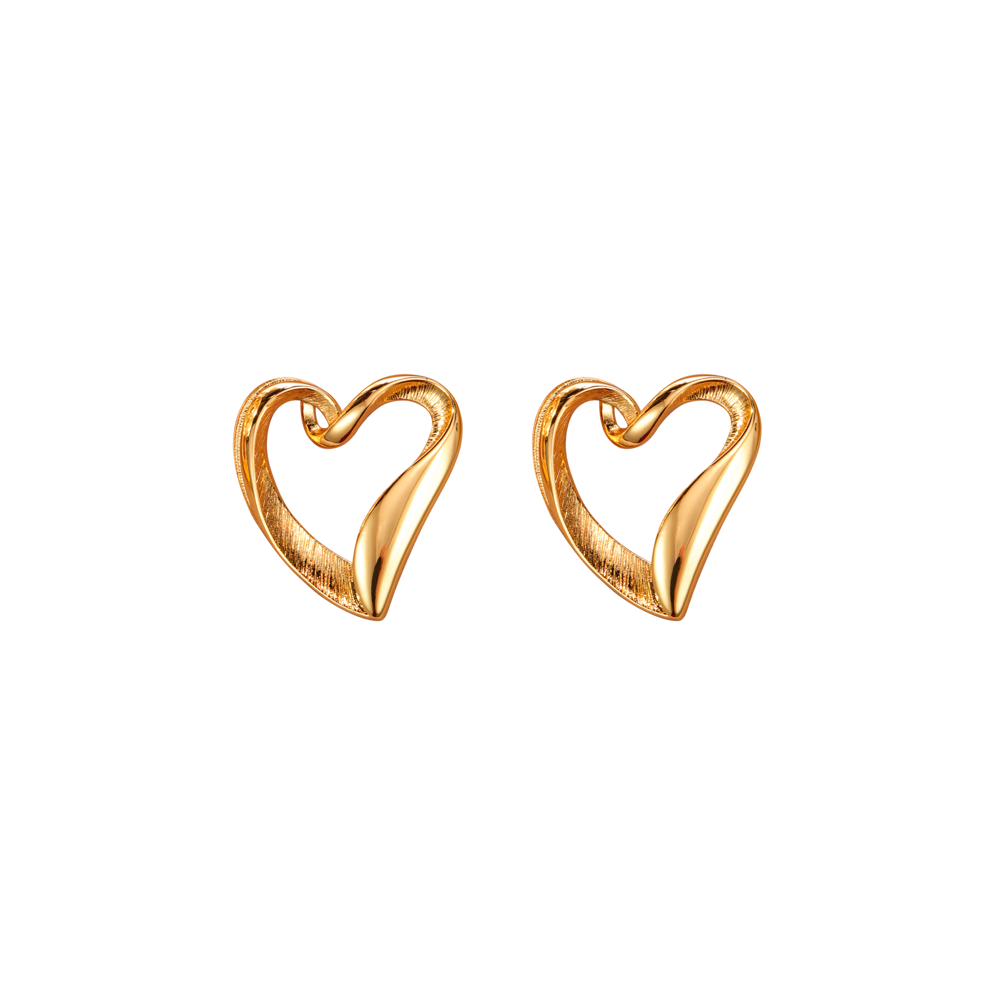 Timeless Heart Drop Earrings | 24K Gold-Plated Brass | Hypoallergenic Elegance (1.1 inch, 11.7g)