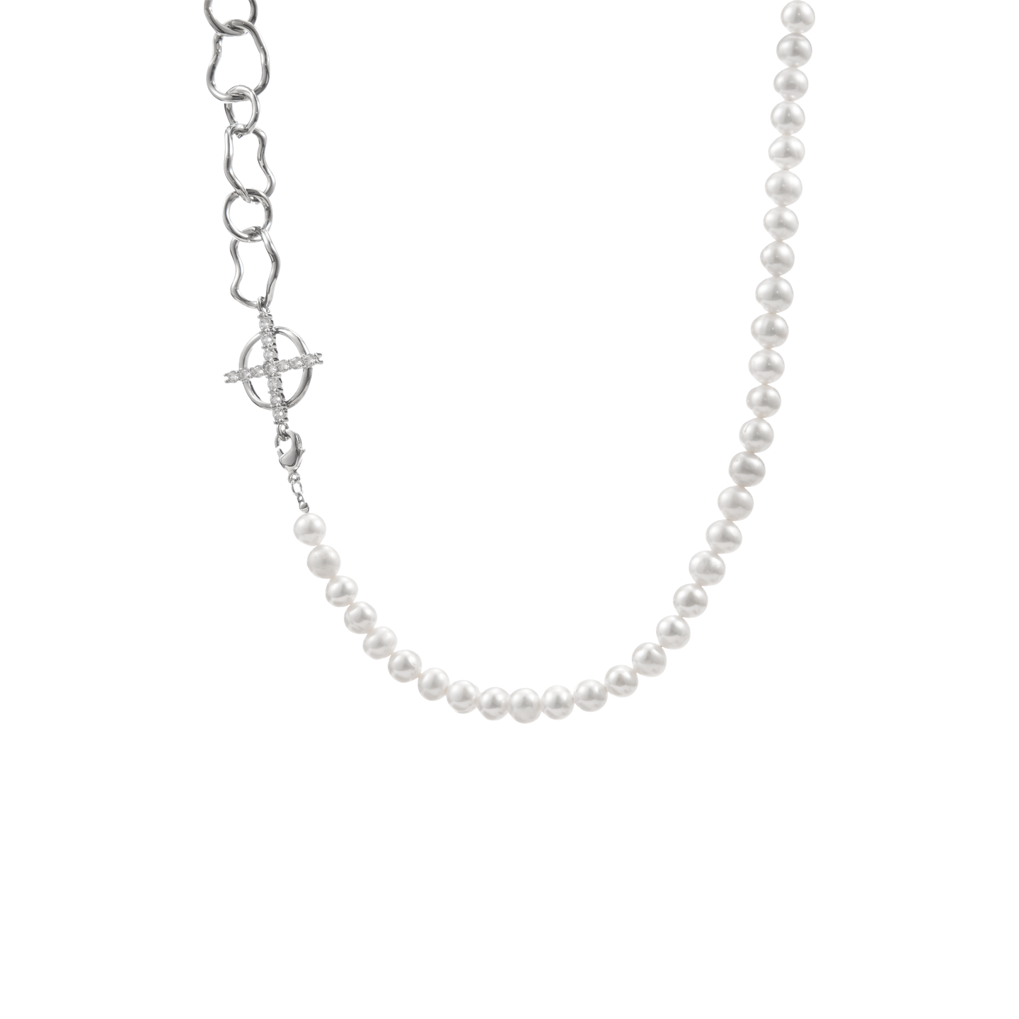 Pink Diamond Square Pendant Necklace - 24K Gold Plated Elegance