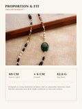 Verdant necklace size and fit details 69 plus 6 cm 42.6 g
