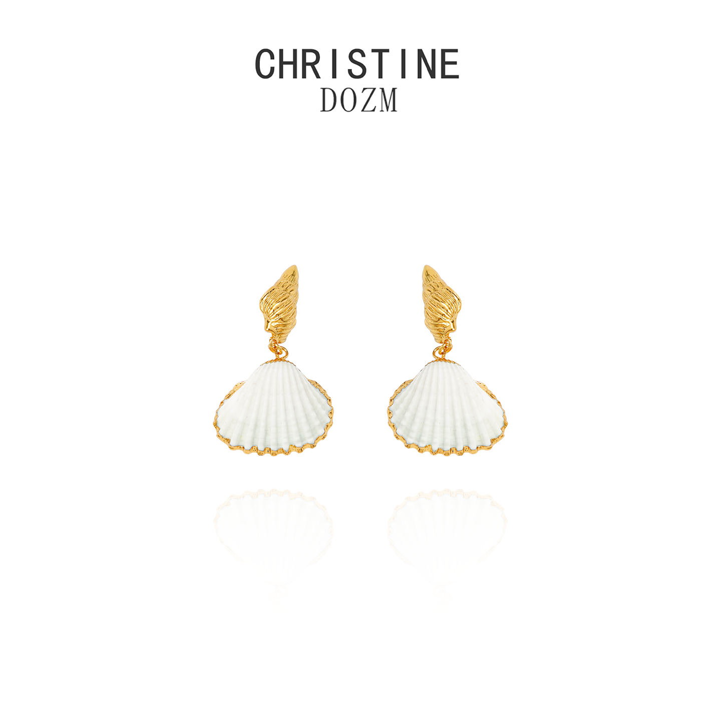Gilded Conch & Shell Earrings | 24K Gold-Plated Coastal Heirloom | Niche Collection | Vacation Elegance Redefined