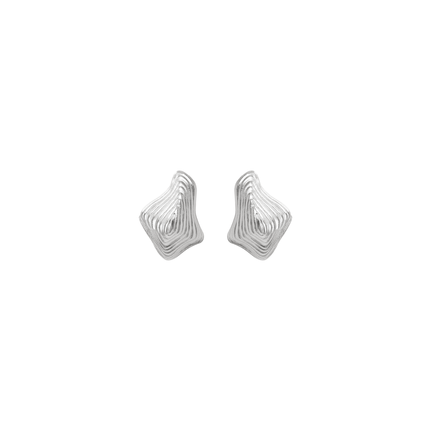 Mountainscape Earrings | 24K Gold/Silver Plated Brass | Abstract Nature-Inspired Design