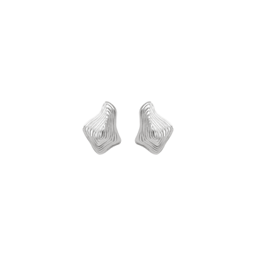 Mountainscape Earrings | 24K Gold/Silver Plated Brass | Abstract Nature-Inspired Design