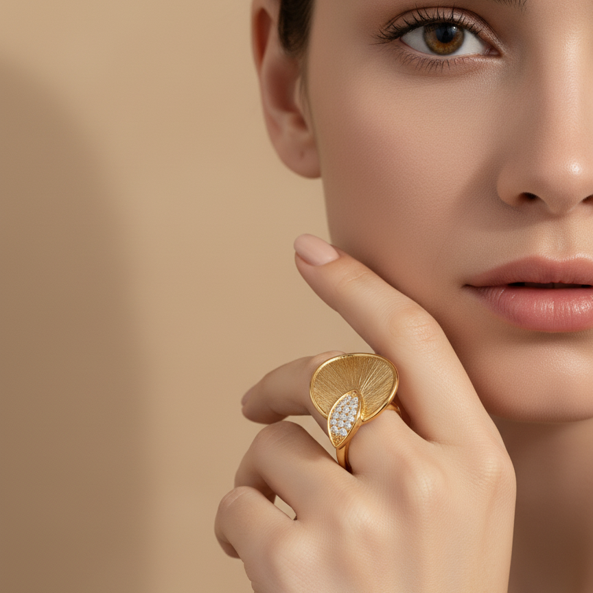 Engraved Tiger's Eye Earrings | 24K Gold Plated Brass | Mysterious Gemstone Jewelry for Women (0.78 inch, 9.5g)