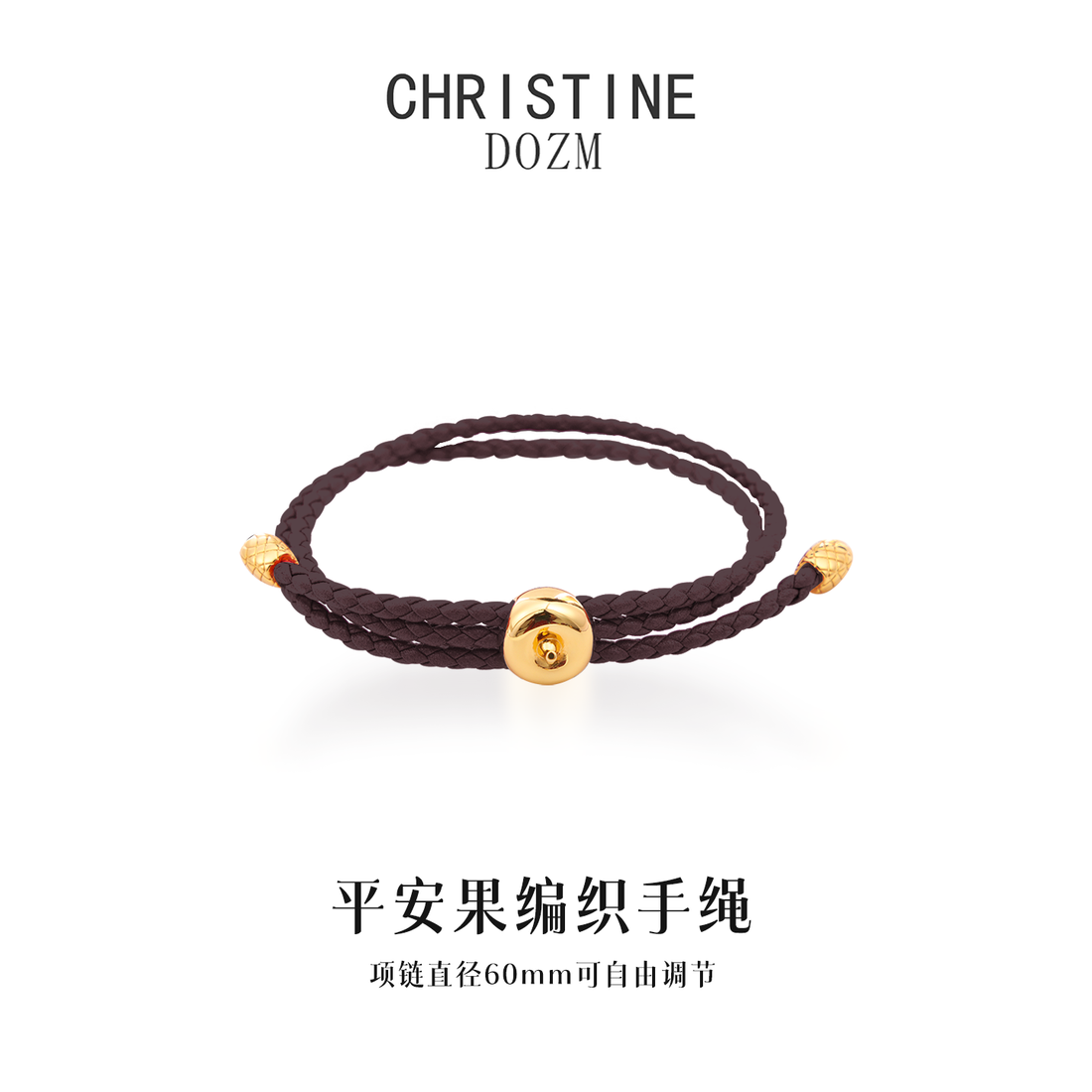 Fortune Knot" Adjustable Red String Bracelet | 24K Gold-Plated Peace Apple Charm | Handwoven Cultural Heritage