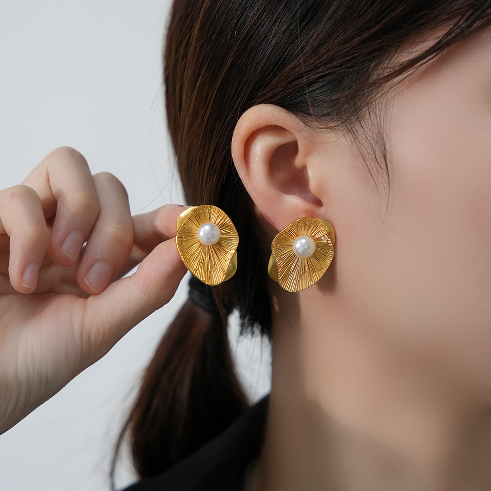 Dual-Tone Floral Drop Earrings | 24K Gold & Silver Fusion | Artisanal Botanical Design | Niche Collection