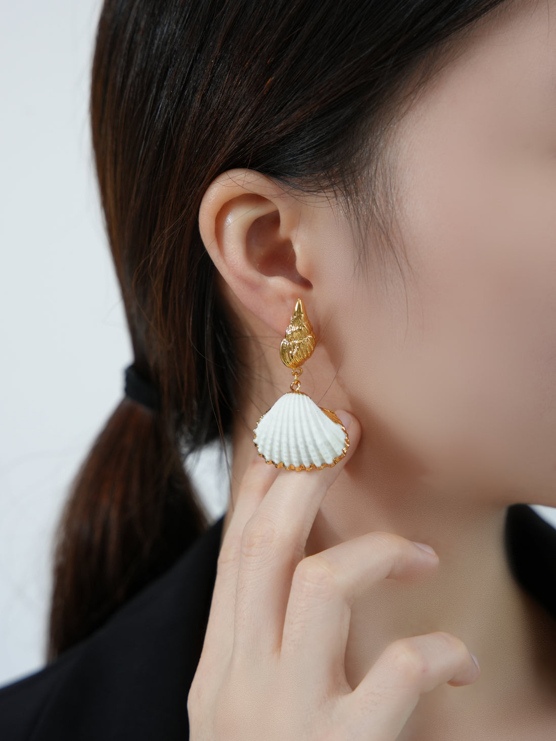 Gilded Conch & Shell Earrings | 24K Gold-Plated Coastal Heirloom | Niche Collection | Vacation Elegance Redefined